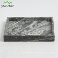 100% Natural Stone White Marble Vanity Tray Square Stone Tray